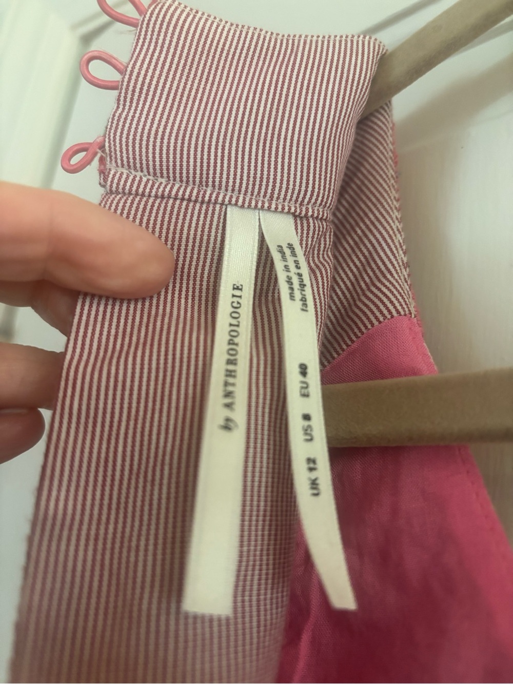 Anthropologie Red and White Pinstripe Sleeveless Top - Picture 1 of 4
